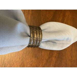 Set of 8 Vintage Metal Napkin Rings Mid Century